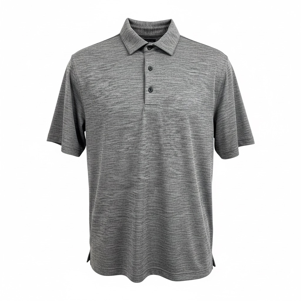 Greg Norman Play Dry Men's Gray Heathered Polo Shirt L - Picture 2 of 11